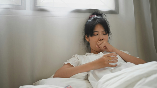 A Person Coughing Due To A Cold