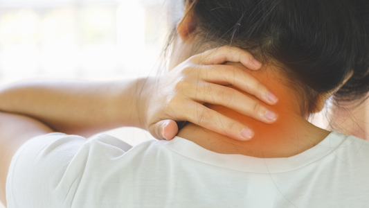 A Person Experiencing Inflammation On The Neck