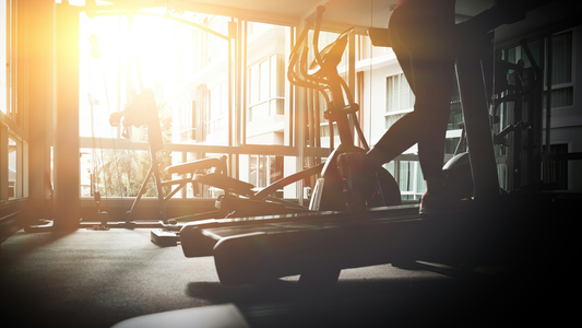 Exercising At A Modern Gym In The Morning