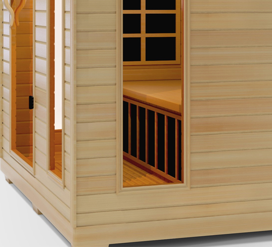 Medical Saunas give durable natural red cedar construction
